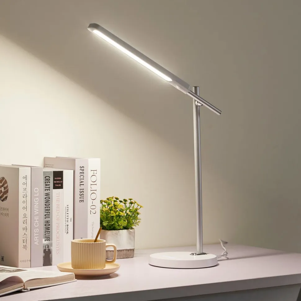 Lindby Valtorin LED bureaulamp, wit