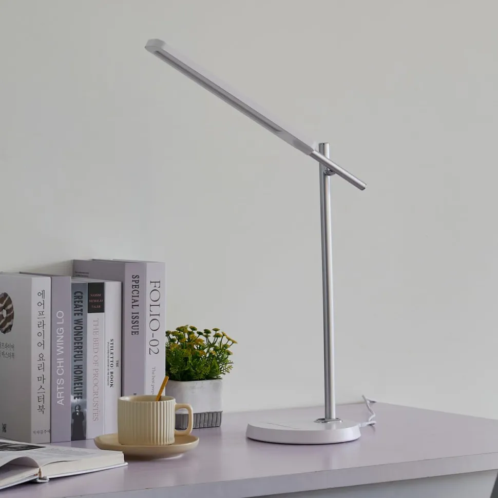Lindby Valtorin LED bureaulamp, wit