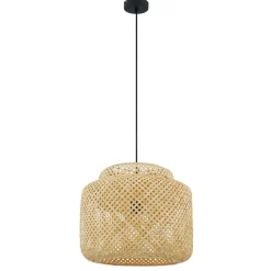 Lindby Venora hanglamp, Ø 40 cm, één niveau, bamboe, E27