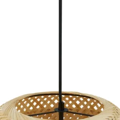 Lindby Venora hanglamp, Ø 40 cm, één niveau, bamboe, E27