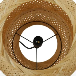 Lindby Venora hanglamp, Ø 40 cm, één niveau, bamboe, E27