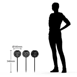 Lindby Vilani LED lamp op zonne-energie 3 per set