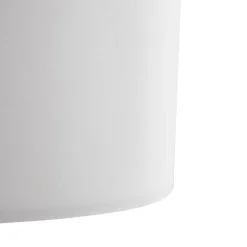 Lindby vloerlamp Adamio, Ø 45,5 cm, wit, textiel, driepoot