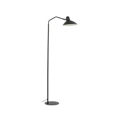 Lindby vloerlamp Adrik, zwart, metaal