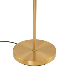 Lindby vloerlamp Aliette, goud/amber, glas, leeslampje