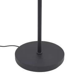 Lindby vloerlamp Aliette, zwart/grijs, glas, leeslampje