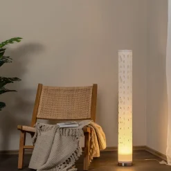 Lindby vloerlamp Alisea, 104 cm, wit, RGBW, afstandsbediening