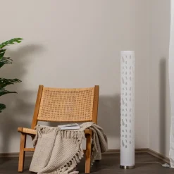 Lindby vloerlamp Alisea, 104 cm, wit, RGBW, afstandsbediening