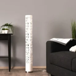 Lindby vloerlamp Alisea, 104 cm, wit, RGBW, afstandsbediening