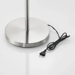 Lindby vloerlamp Colima, grijs, stof, leeslamp, 170cm