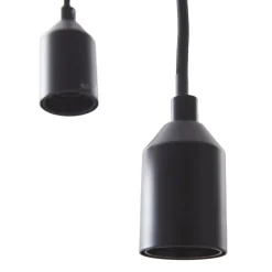 Lindby vloerlamp Elira, zwart, metaal, 150 cm hoog, E27