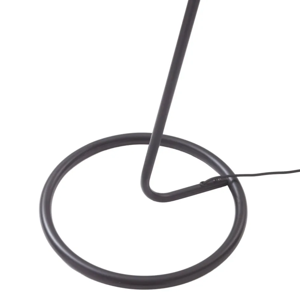 Lindby vloerlamp Elira, zwart, metaal, 150 cm hoog, E27