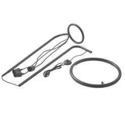 Lindby vloerlamp Elira, zwart, metaal, 150 cm hoog, E27