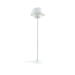Lindby vloerlamp Eryndor, wit, textiel, Ø 47 cm, E27