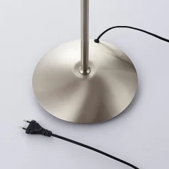 Lindby vloerlamp Gwendolin, 160 cm, nikkelkleurig, 2-lamps.