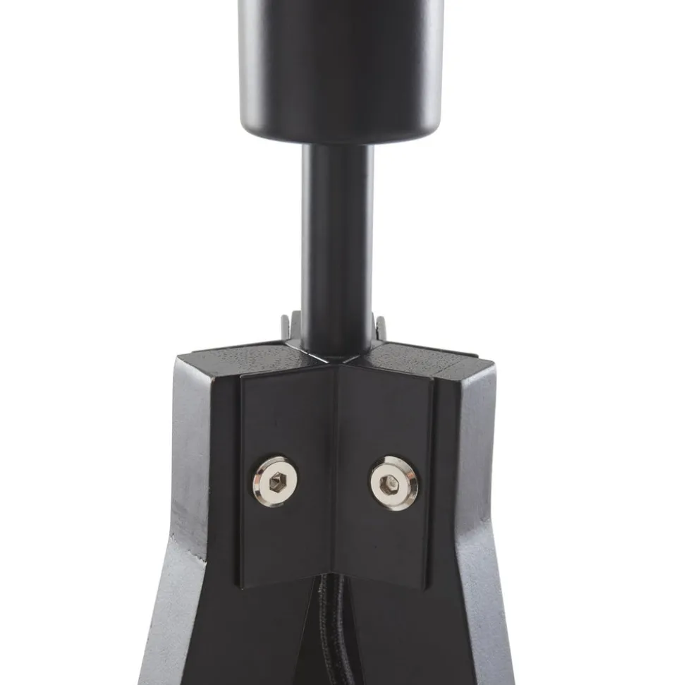 Lindby vloerlamp Herry, zwart, hout, driepoot, 153 cm