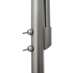 Lindby vloerlamp Jaileen, wit, textiel, 170 cm, leeslampje