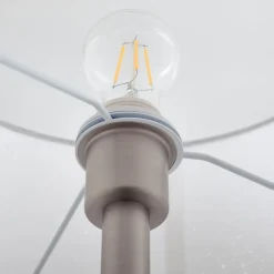 Lindby vloerlamp Jaileen, wit, textiel, 170 cm, leeslampje