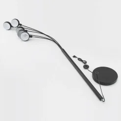 Lindby vloerlamp Jewa, zwart, metaal, 5-lamps, E14