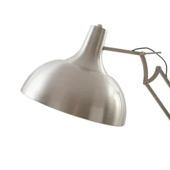 Lindby vloerlamp Leia, zilver, metaal, 180cm, draaibaar, E27