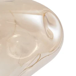 Lindby vloerlamp Lelia, amber, glas, metaal, 150 cm