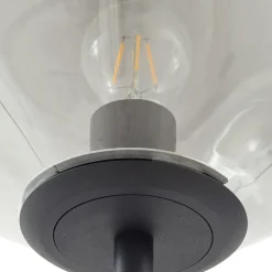 Lindby vloerlamp Lelia, rookgrijs, glas, metaal, 150 cm