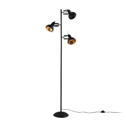 Lindby vloerlamp Lilly, zwart, metaal, 170cm, E14