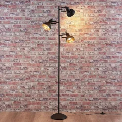 Lindby vloerlamp Lilly, zwart, metaal, 170cm, E14