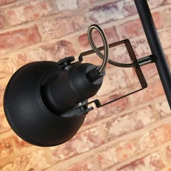 Lindby vloerlamp Lilly, zwart, metaal, 170cm, E14