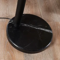 Lindby vloerlamp Lira, 5-lamps, hoogte 205 cm, zwart, goud