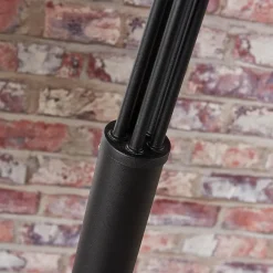 Lindby vloerlamp Lira, 5-lamps, hoogte 205 cm, zwart, goud