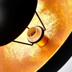 Lindby vloerlamp Mineva. zwart/goud, metaal, hoogte 180 cm