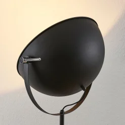 Lindby vloerlamp Muriel, 1-lamp, zwart/goud, metaal