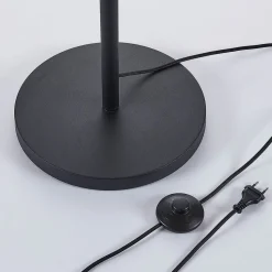 Lindby vloerlamp Muriel, 1-lamp, zwart/goud, metaal