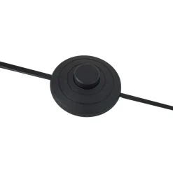 Lindby vloerlamp Nanika, zwart/goud, 202 cm, E27, 3-lamps.