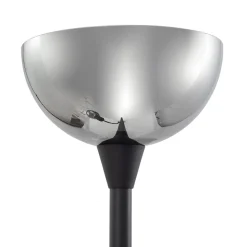 Lindby vloerlamp Nehemia, zwart, glas, leeslampje, 185 cm