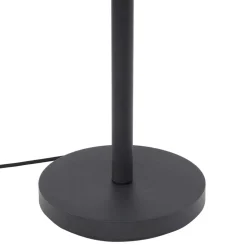 Lindby vloerlamp Nehemia, zwart, glas, leeslampje, 185 cm