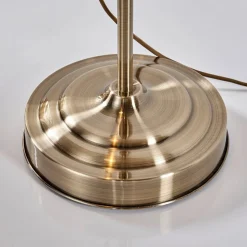 Lindby vloerlamp Otis, antiek messing, glas, 170 cm, E27