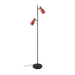 Lindby vloerlamp Ovelia, oranje/zwart, metaal, E27