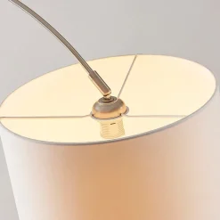 Lindby vloerlamp Railyn, wit, stof, 200cm, E27