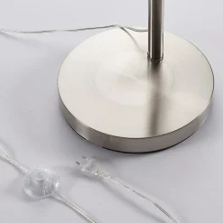 Lindby vloerlamp Railyn, wit, stof, 200cm, E27