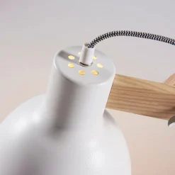 Lindby vloerlamp Shivanja, hout, verstelbaar, 146 cm, E27