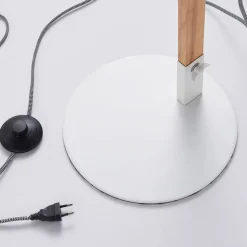 Lindby vloerlamp Shivanja, hout, verstelbaar, 146 cm, E27