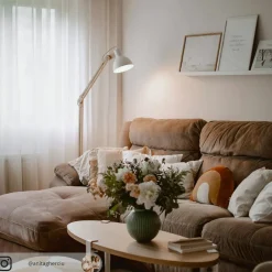 Lindby vloerlamp Shivanja, hout, verstelbaar, 146 cm, E27