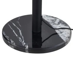 Lindby vloerlamp Torvy, zwart/wit, metaal, 165 cm, E14