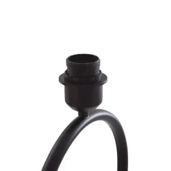 Lindby vloerlamp Tsomo, Ø 40 cm, zwart, stof, E27