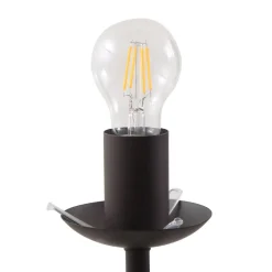 Lindby vloerlamp Valentina, E27, rookgrijs, glas, 150 cm