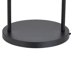 Lindby vloerlamp Yaelle, 146 cm hoog, rotan, zwart, E27