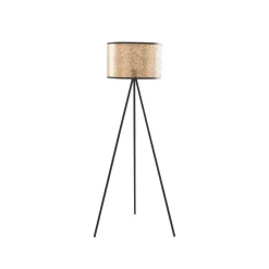 Lindby vloerlamp Yonah, goudkleurig, metaal, 143 cm, E27