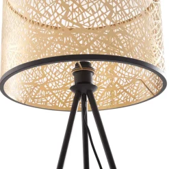 Lindby vloerlamp Yonah, goudkleurig, metaal, 143 cm, E27